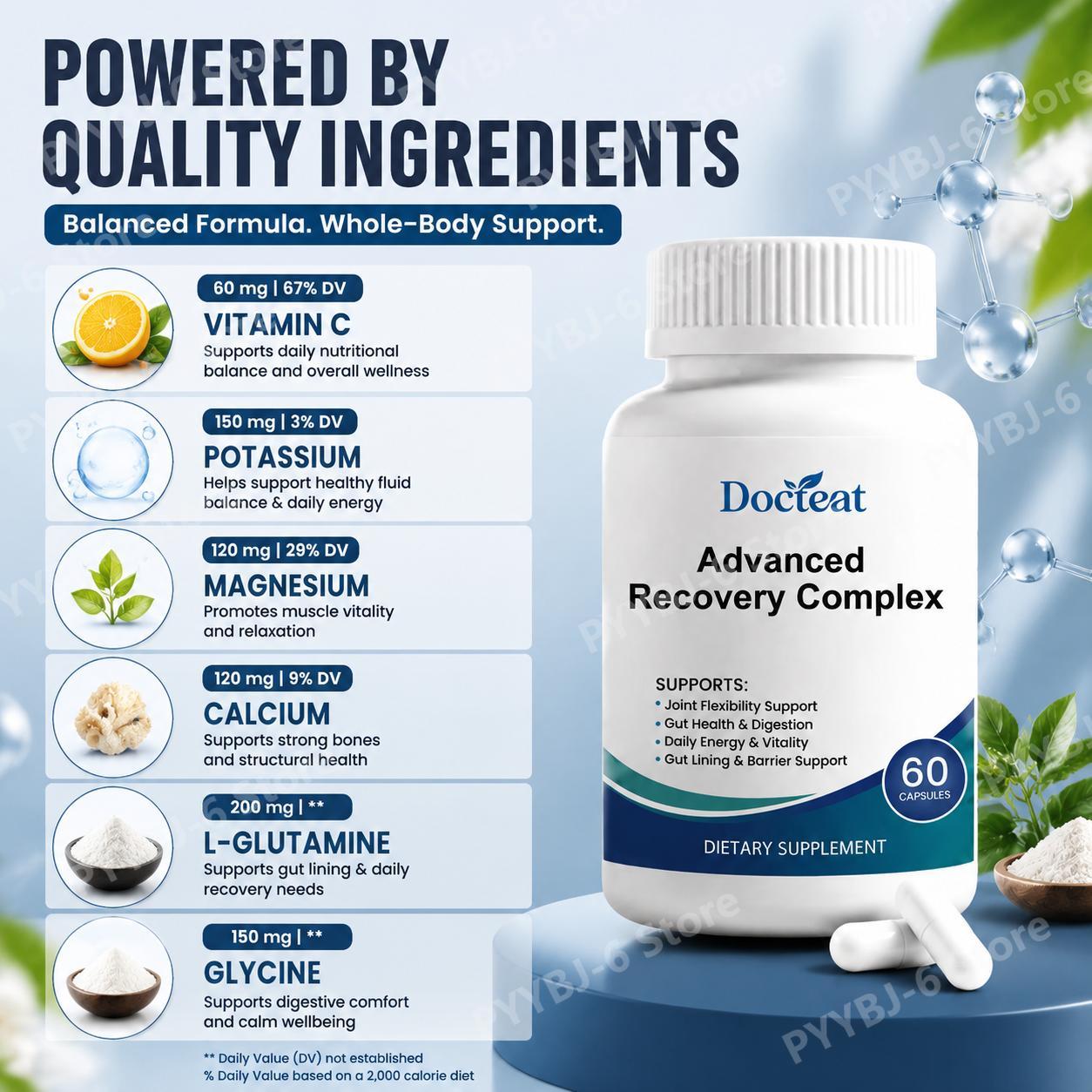 Advanced Recovery Complex 60 C - Health With Wellness recension och pris