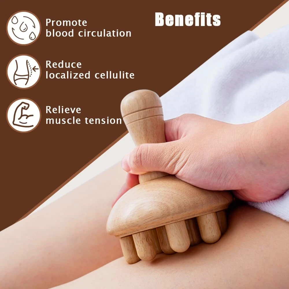 Wooden Mushroom Manual Massage - Health With Wellness recension och pris