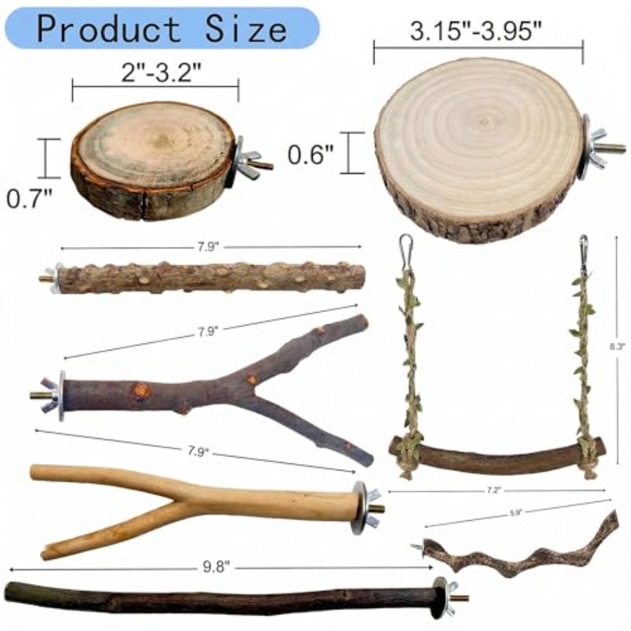 8PCS natural wood bird perches - Health & Wellness Services At Western University London Reviews recension och pris
